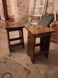sgabelli in legno