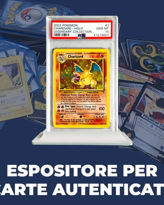 Espositore per carte gradate pokemon magic yugioh