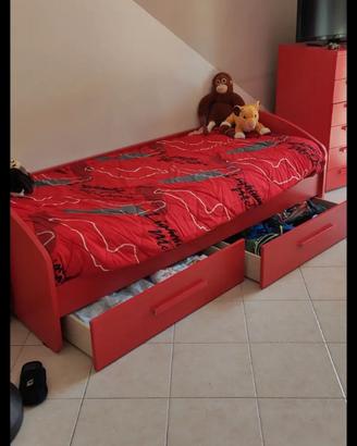 Letto con contenitore 