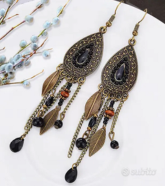 ORECCHINI Boho Western Indian in metallo