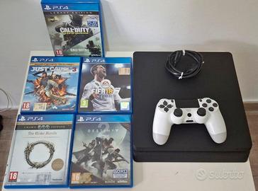 Playstation 4 slim piu controller e 5 giochi