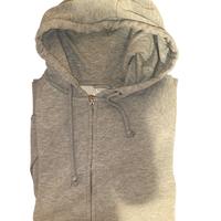 felpa con zip scout grigia