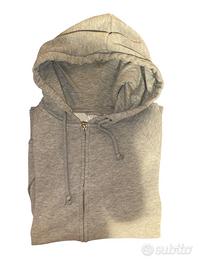 felpa con zip scout grigia