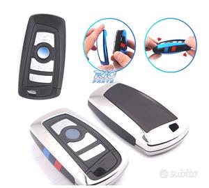 CUSTODIA COVER CHIAVE BMW QUADRATA CROMATA E NERA