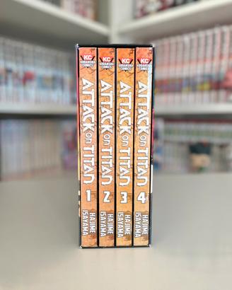 Attack on Titan Season 1 Manga Box Set Volumi 1-4