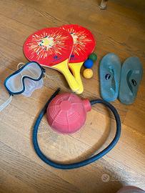 Lotto Giochi da Spiaggia Mare Maschera Scarpe ecc.