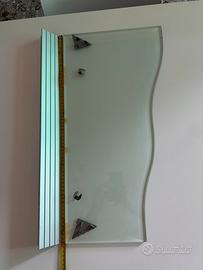 Mensola cristallo alluminio