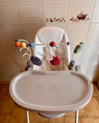Seggiolone Chicco Polly Armonia + barra gioco