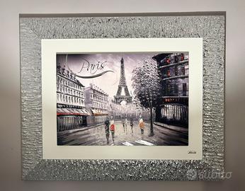 Quadro parigi con cornice argento beltrami 78x62,5