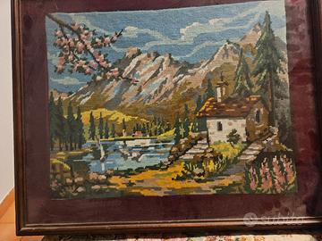 quadro ricamato punto croce 