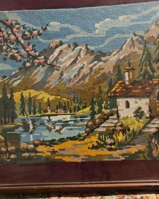 quadro ricamato punto croce 