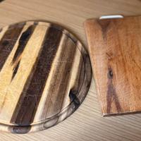 Tagliere rotondo e quadrato di Legno