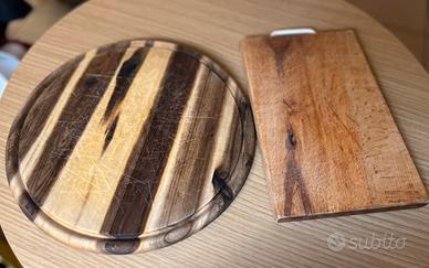 Tagliere rotondo e quadrato di Legno
