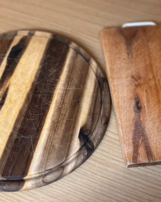 Tagliere rotondo e quadrato di Legno