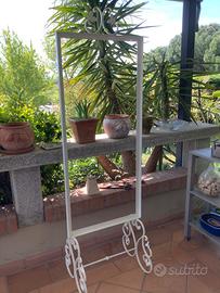 Porta specchio ferro bianco