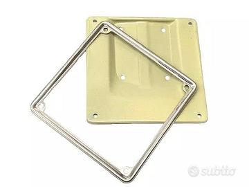 PORTATARGA FERRO + CORNICE 17X17 VESPA 125 PRIMAVE