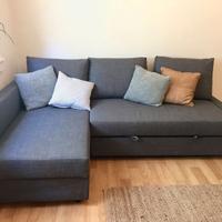 Divano letto angolare con contenitore 