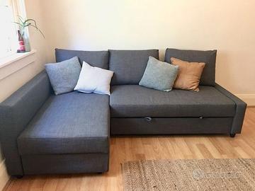 Divano letto angolare con contenitore 