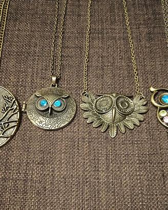 Catenina con Ciondolo a forma di Gufo (6 Modelli)