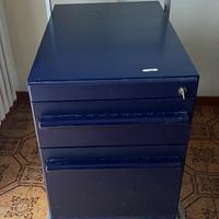 Cassettiera metallo verniciato ruote e serratura