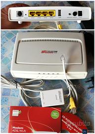 Modem Router ADSL2+ Wi-Fi Telecom Italia Completo