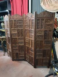 Paravento indiano in legno