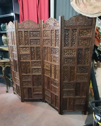 Paravento indiano in legno