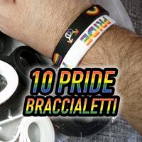 Braccialetti PRIDE LGBT , 10 pezzi in silicone