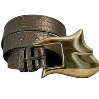Gianni Versace Vintage 80 Cintura in pelle  bronzo