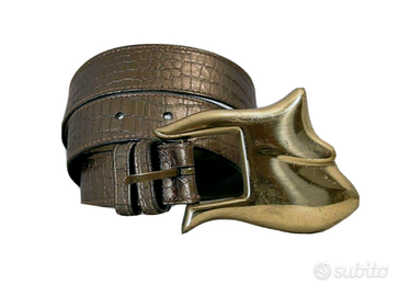 Gianni Versace Vintage 80 Cintura in pelle  bronzo