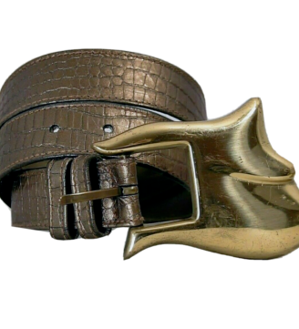 Gianni Versace Vintage 80 Cintura in pelle  bronzo