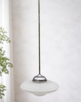 Lampada vintage a sospensione  opalino anni 70