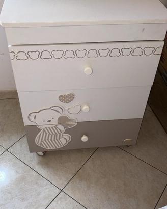 bagnetto per bambini con cassettiera