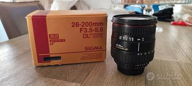 obiettivo sigma nikon 28 200 3.5 5.6 macro