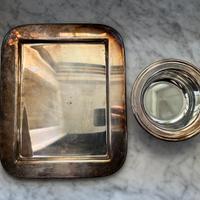 Vassoio e Formaggiera vintage argenteria Cassetti