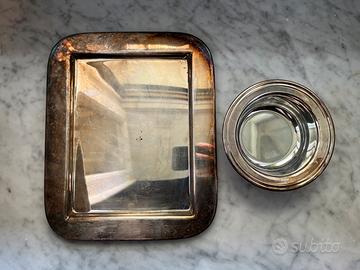 Vassoio e Formaggiera vintage argenteria Cassetti