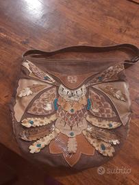 borsa in tela e pelle di Braccialini