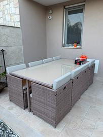 Set tavolo e divanetti da giardini