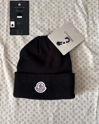 Berretto Moncler Nero in Lana - NUOVO
