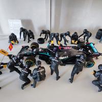 Diorama PitStop Lewis Hamilton Mercedes  2020 1/18