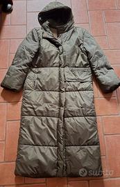 Piumino lungo donna verde militare brenda brown