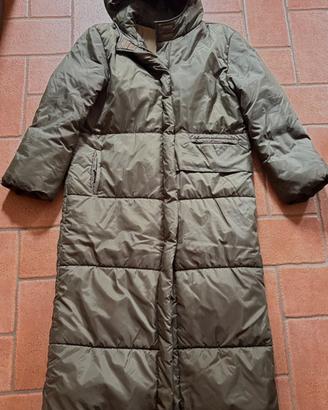 Piumino lungo donna verde militare brenda brown