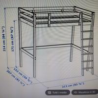 Letto castello Ikea nuovo e materasso nuovo