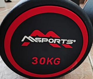 Manubri 30-35kg e bilanciere precaricato 45kg EZ
