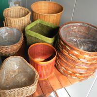 Cesti/portavasi in vimini