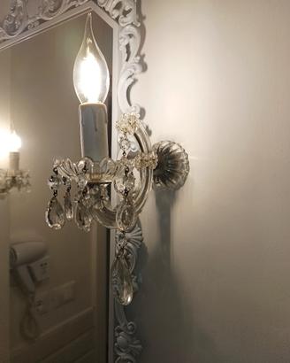 Coppia applique Murano in stile  Maria Teresa