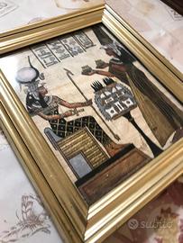 Quadretto Papiro Egizio Certificato.