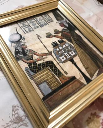 Quadretto Papiro Egizio Certificato.