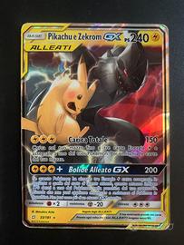 Carta Pokemon Pikachu Zekrom Gx 33/181 di squadra
