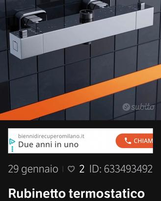 Gruppo doccia termostatico